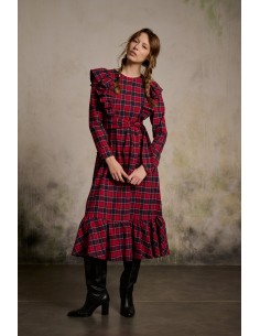 VESTIDO GRACIELA AZUL/ROJO 2