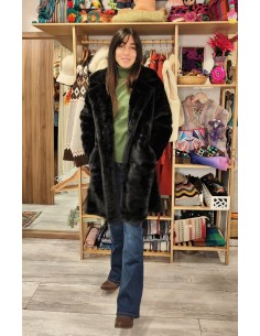 ABRIGO PELUCHE NEGRO