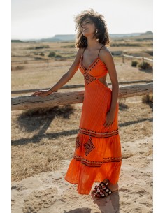 CANCUN ORANGE CUT DRESS